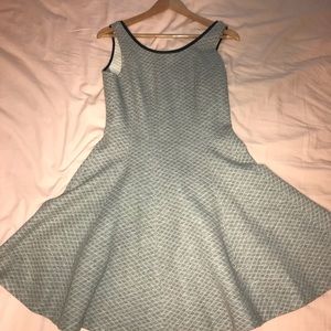 ❤️ NEW Club Monaco Gray Quilted Leather Trim Dress